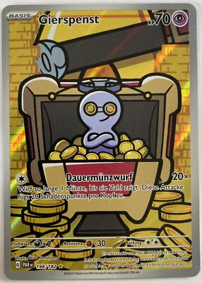 Pokemon Gierspenst Art Rare | Deutsch 198/182 Paradox Rift | Near Mint