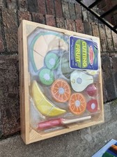Melissa  Doug Cutting Fruit Board Set Pretend Play New Sealed