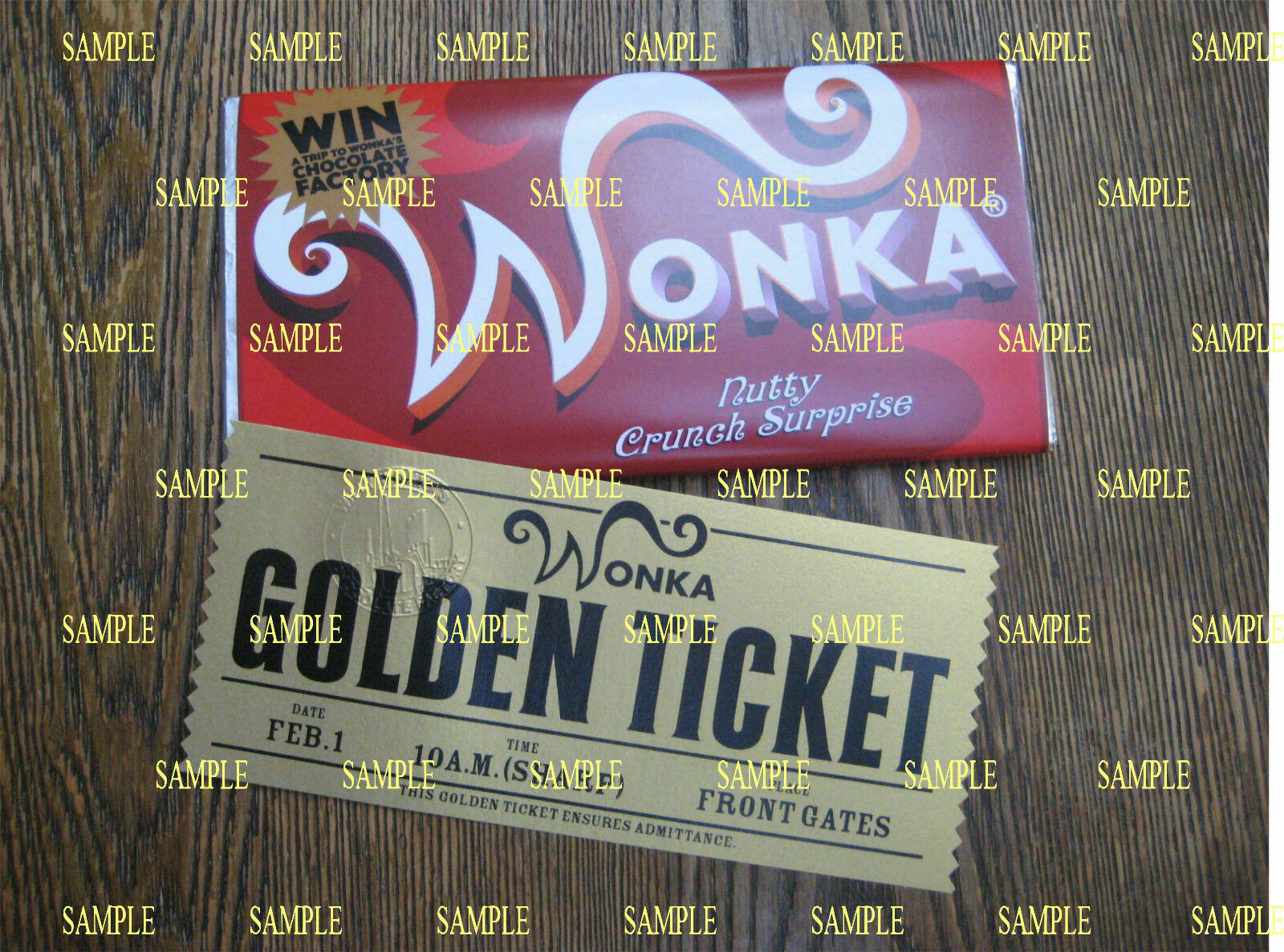 2005 Willy Wonka Replica Wonka ( Nutty Crunch Surprise ) Bar & Ticket | eBay