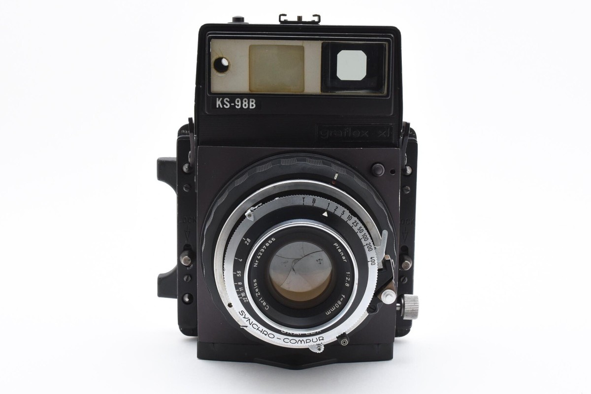 グラフレックス XL KS-98B PLANAR 80mm F2.8 中判カメラ Exc+++++】Graphlex XL KS-98B Film Camera w/Planar 80mm f/2.8 Lens