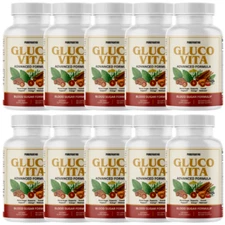 GlucoVita Natural Formula Supplement for Healthy Blood Sugar Levels, 10 Bottles