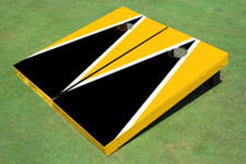 Black And Yellow Matching Triangle Custom Cornhole Board