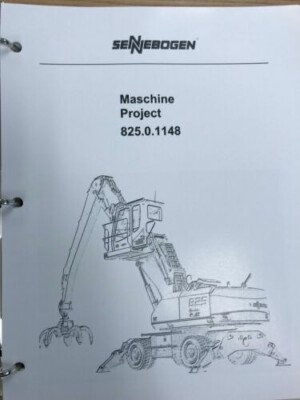 Sennebogen 825 Parts Manual Binder 825.0.1148 USPS Priority Mail