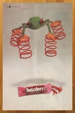 Twizzlers Pull n Peel Candy 1997 anuncio/póster impreso vintage rana años 90 arte de comida para niños