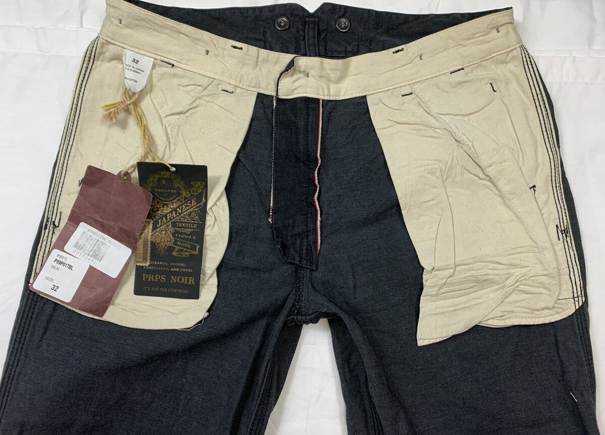 NEW PRPS NOIR Japanese Original Jeans Selvedge 32 (33) x 35 NEW PRPS NOIR Japanese Original Jeans Selvedge 32 (33) x 35