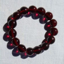 Handmade Stretch Bracelet - 12mm Red Czech Glass Druks - Gorgeous Select Size