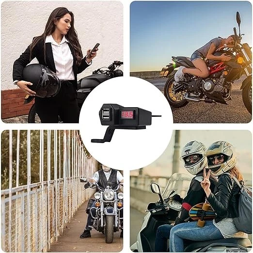 CARICATORE MOTO PORTATILE CON DOPPIA PRESA USB CONNETTORE IMPERMEABILE 5V 3.1A - Immagine 4 di 4