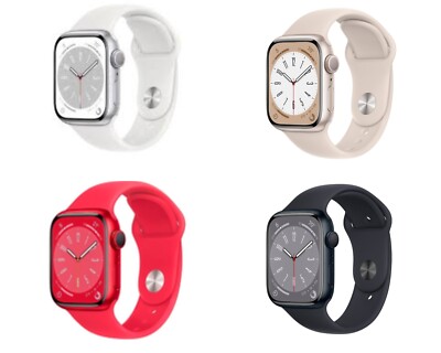 Apple Watch Series 8 41mm / 45mm WiFi GPS/4G GSM Aluminum Case w/Sport Band Good