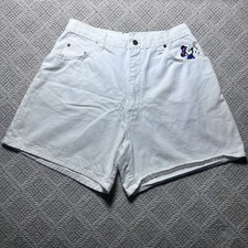 Vintage Mickey Unlimited Jerry Leigh White Button Fly Shorts Women's Sz 13