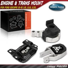 3x Engine Motor & Transmission Mount for Ford Escape 2013 2014 2015 2016 L4 1.6L