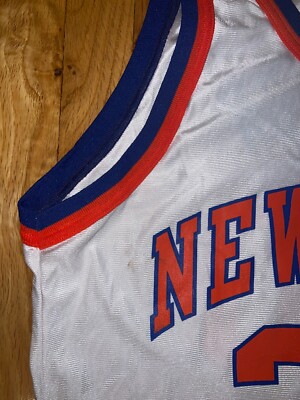 ALLAN HOUSTON New York Knicks White Champion Jersey 44 NBA Ewing