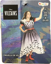 DISNEY VILLAINS CHILD COSTUME CRUELA DE VIL MEDIUM 8-10