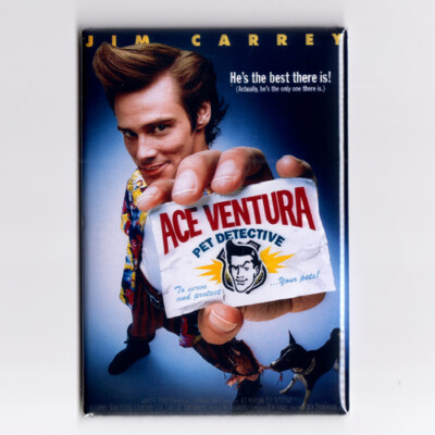 ACE VENTURA PET DETECTIVE (1994) - 2'' x 3'' MOVIE POSTER MAGNET (jim carrey 2)