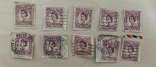10 x Queen Elizabeth II Six Pence Stamps - 1 REF00008