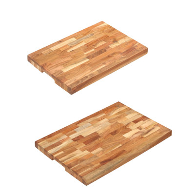 Hackblock Schneidebrett Buche Block Premium groß Holz dickes Akazie Massivholz  