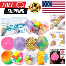 Stress Balls Set, Squishy Stress Ball, 8 Pack Stress Relief Ball for Adults, ...