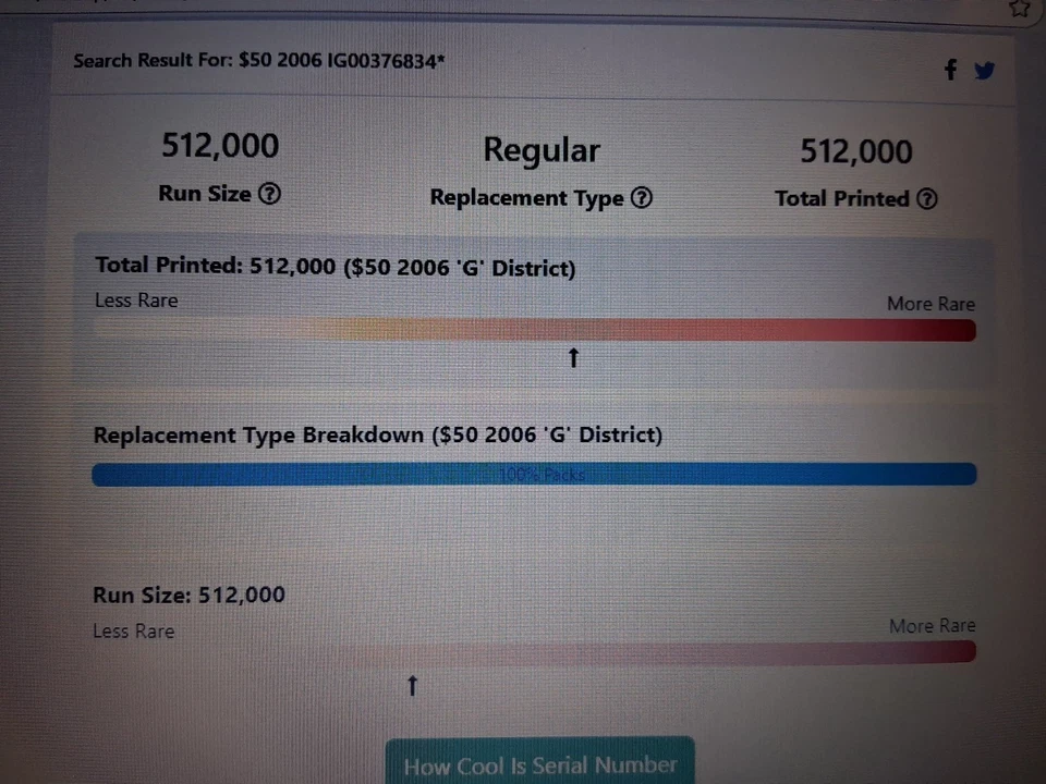 2006 $50 start note LOW RUN AND PRINT SIZE - Image 3 of 3