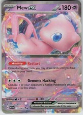 Carta Pokemon Mew ex Double Rare Holo SV: Scarlet & Violet 151 151/165 quasi nuova