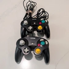 CIPON GameCube Controller Nintendo GameCube Wired, Black, Two Pack
