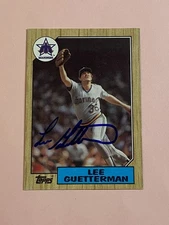 Lee Guetterman 1987 Topps IP Auto Autograph 