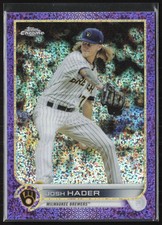 2022 Topps Chrome Josh Hader Purple Speckle /299 #119 Milwaukee Brewers