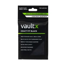 	Vault X Black Exact Fit Trading Card Sleeves Soft High Clarity Perfect Fit	