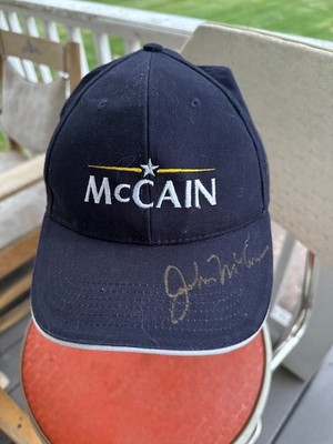 John McCain Autograph / signed  Cap Hat Campaign RARE