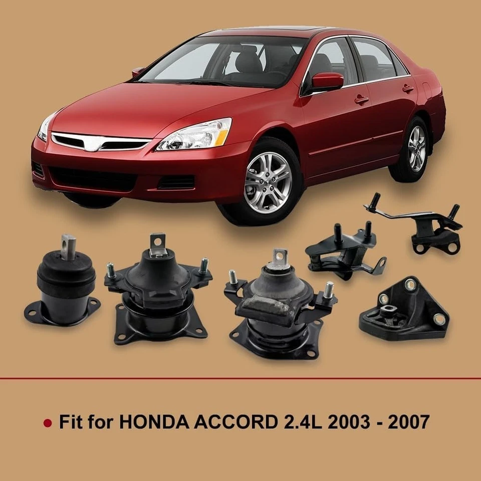 Juego de montaje de transmisión de motor 6 piezas compatible con Honda Accord 2.4L Au... Foto 2 de 4