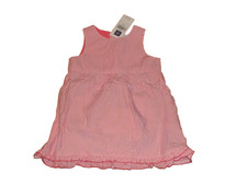 BABY GAP Pink Striped Ruffle Dress  Bloomers 2pc Set VALENTINE'S DAY 3-6 mo NEW