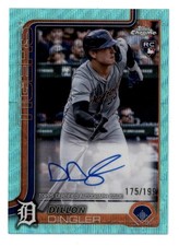 2025 Topps Chrome Refractor #RA-DD Dillon Dingler Rookie Autograph Aqua 175/199