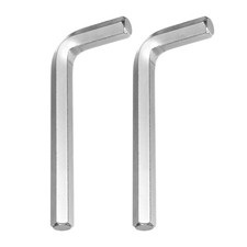 Image of 2pcs Hex Key Wrench 1/2" L-Shape Hexagon SAE Wrenches Silver