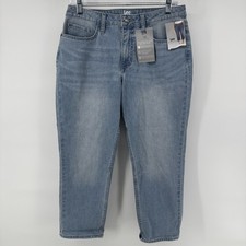 Lee Riders Midrise Capri Capri Jeans Womens 8 Light Wash Blue Mid Rise Solid NWT