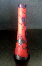 Vase en verre dégagé à l’acide – signé  Richard  #5345#