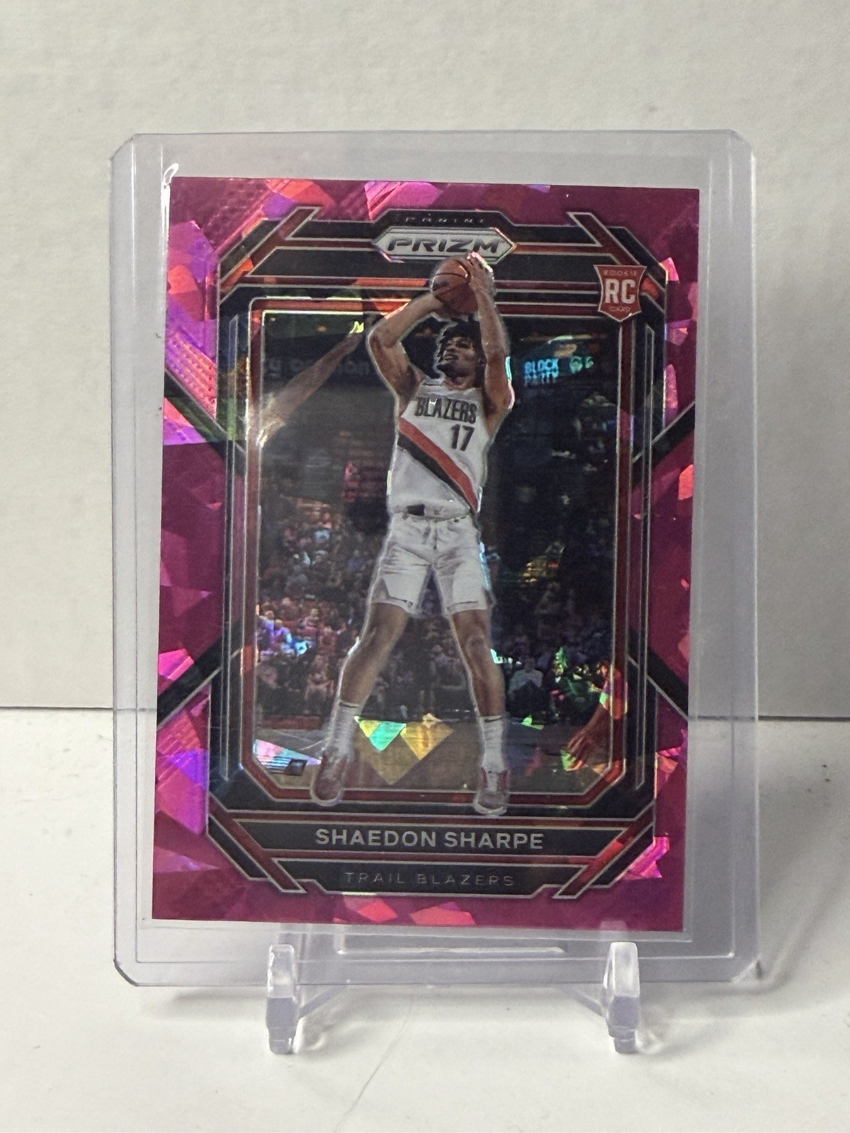 2022-23 Prizm Shaedon Sharpe RC Prizms Pink Ice Rookie #250 Trail Blazers