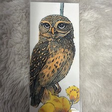 Beautiful Owl/ HAND COLORED BOOK MARK. Laminated