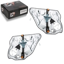 2x Fensterheber elektrisch Metallplatte Set hinten links rechts für VW POLO 9N