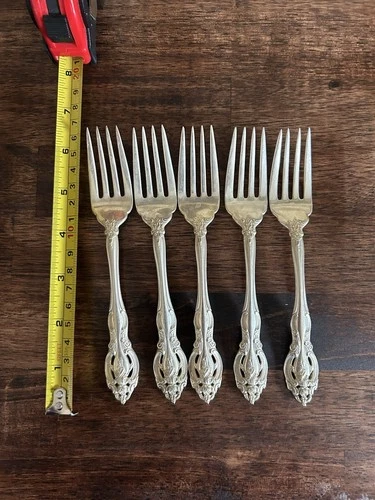 La Scala By Gorham 5 Sterling Silver Salad Forks 61/2" 236 grams Lot No Mono