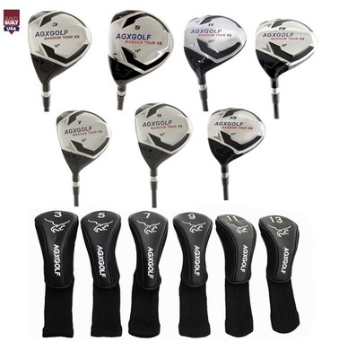 AGX LADIES MAGNUM XS LEFT HAND FAIRWAY WOODS SET: #3, 5, 7, 9, 11, 13 & 15 WOODS