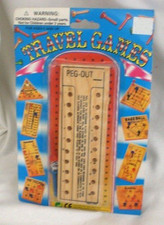 WOOD PEG-OUT TRAVEL GAME FACTORY SEALED NEW