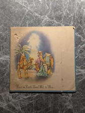 Christmas Card Vintage Religious Wise Men Magi Camels Star Peace on Earth 
