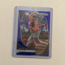 Panini 2020 Prizm Blue Prizm Justin Verlander /199 Houston Astros Baseball