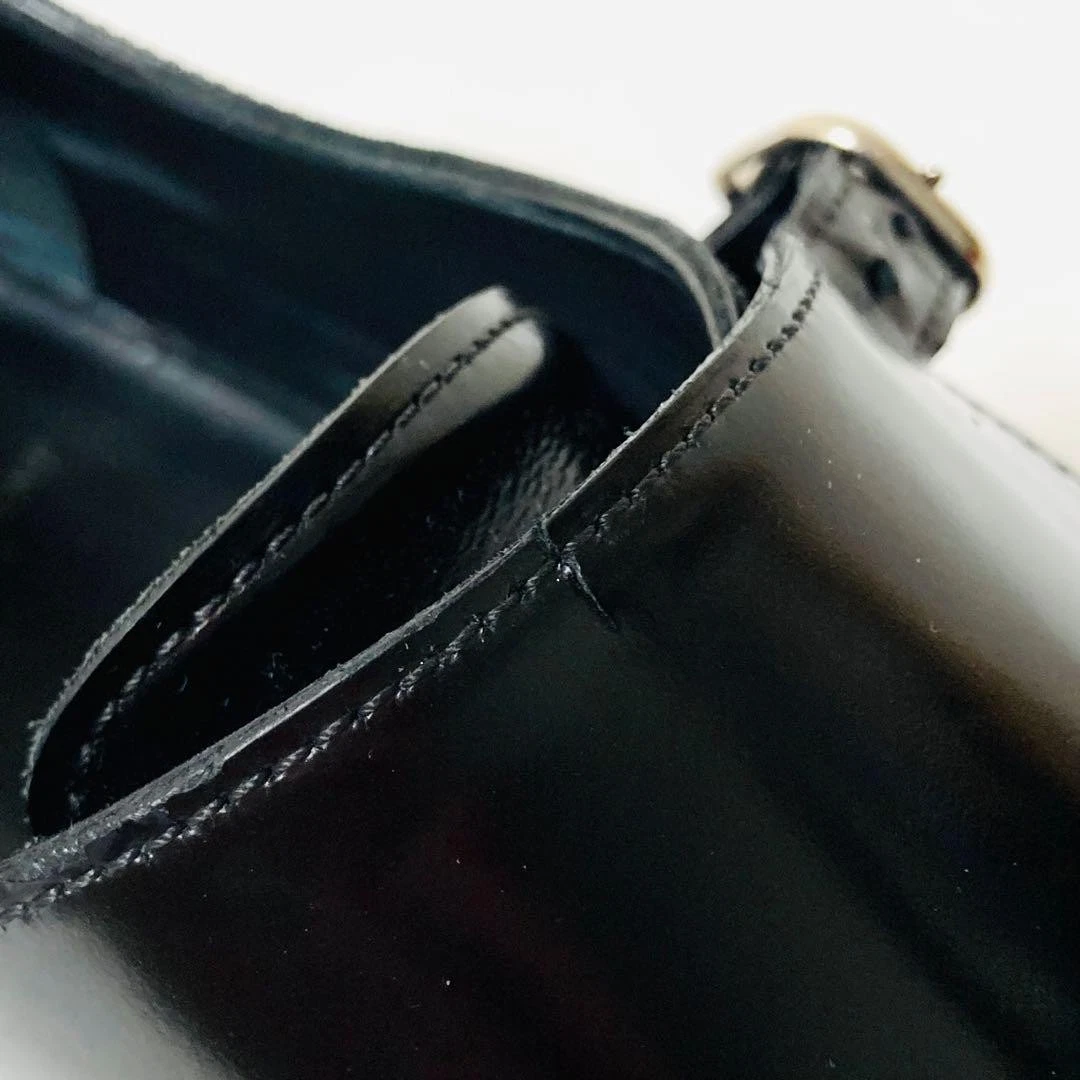 SAINT LAURENT (YSL) Scarpe eleganti YSL Saint Laurent doppio cinturino monaco uomo 43 US10 pelle nera