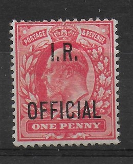 GB KEVII 1d SCARLET INLAND REVENUE OFFICIAL SG O21 MINT