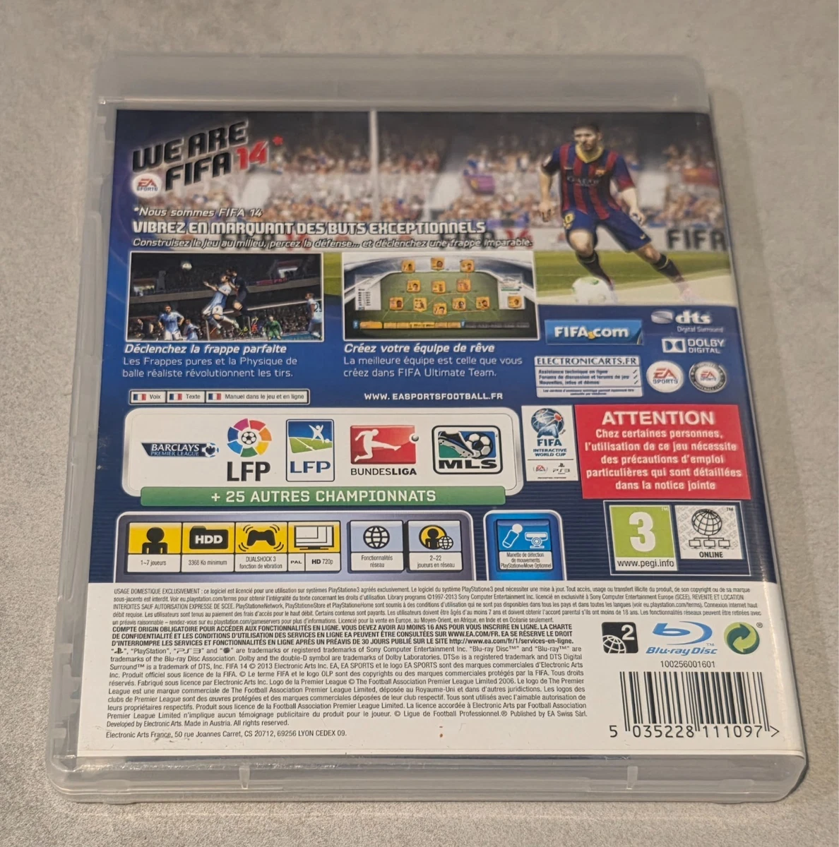 FIFA 14 SONY PLAYSTATION 3 PS3 DX PAL