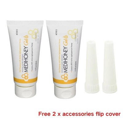 1/2set Grade 1.5 - oz Gel Wound & Burn Dressing Tube Medical MediHoney Honey