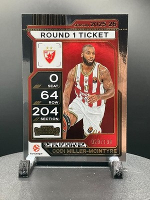 2025-26 Panini Contenders EuroLeague ROUND 1 TICKET /199 #7 Codi Miller-McIntyre
