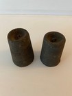 One pair of Antique Ogee Cast Iron Clock Weights 2 lb 11oz and 2 lb 4oz (W103) — photo 2