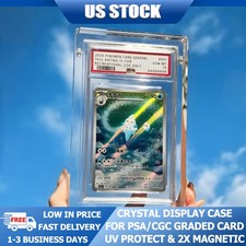PSA CGC Graded Card Slab Acrylic Display Case Magnetic Lid UV Protect US Seller