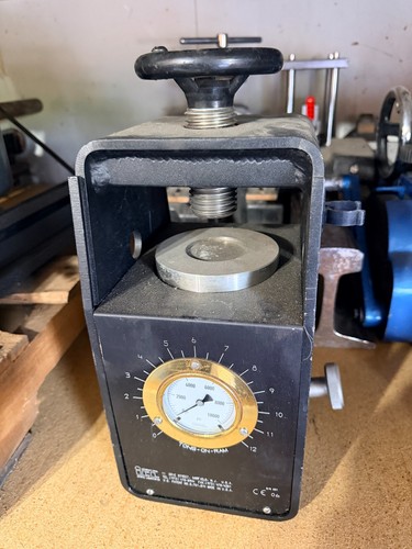 ICL E-Z Press Hydraulic Laboratory Press MAX 10000 PSI w/ Gauge Manual Comp Lab