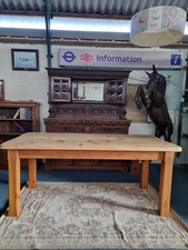 Vintage Substantial Pine Farmhouse Scrub Top Dining/Kitchen Table 